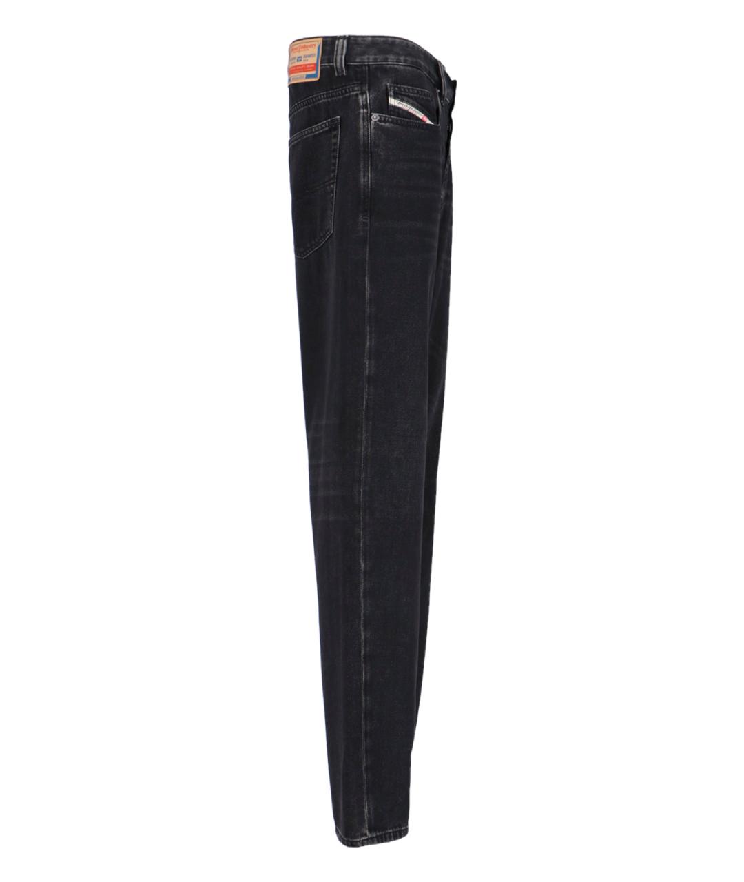 DIESEL Черные хлопковые прямые джинсы, фото 3