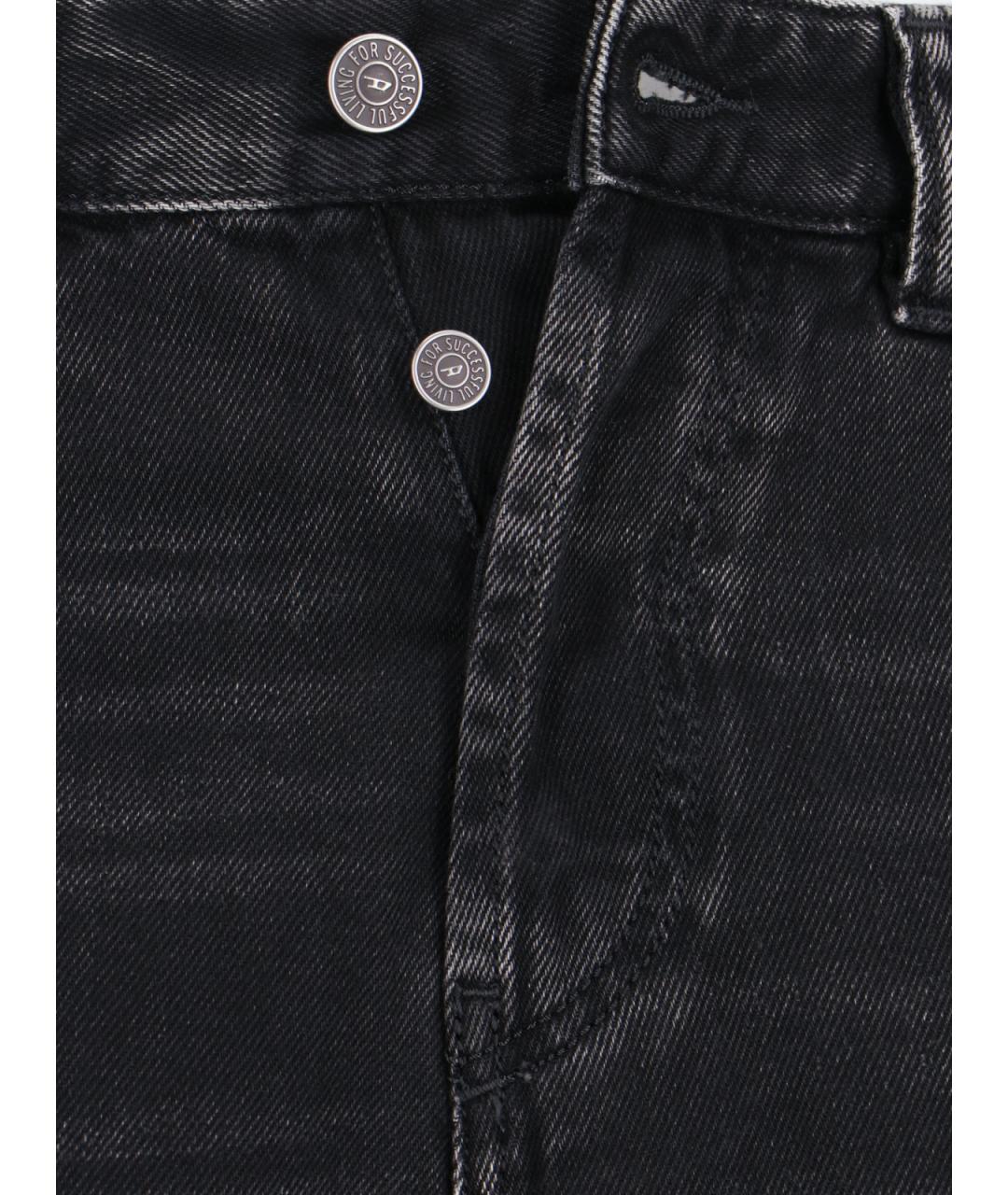 DIESEL Черные хлопковые прямые джинсы, фото 5