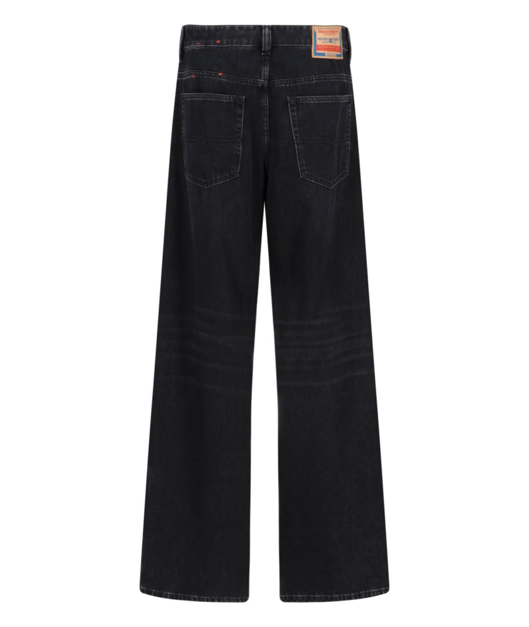 DIESEL Черные хлопковые прямые джинсы, фото 2