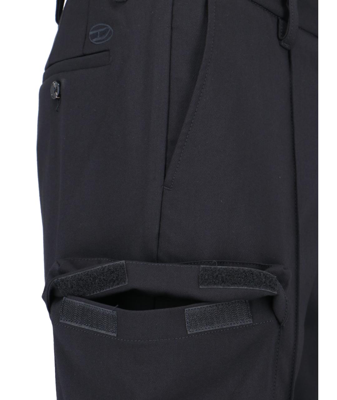 DIESEL Черные полиэстеровые повседневные брюки, фото 4