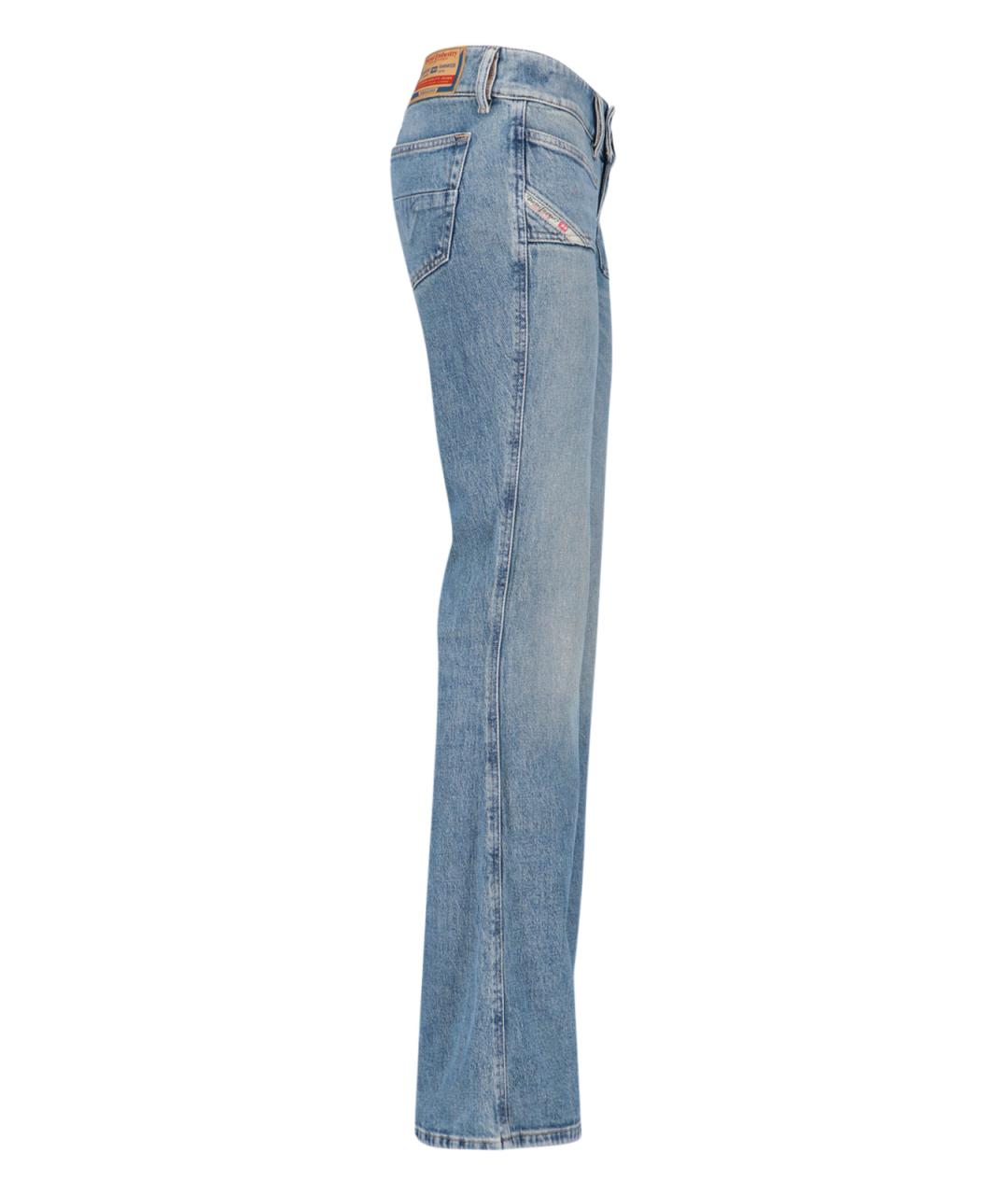 DIESEL Голубые хлопковые джинсы клеш, фото 3