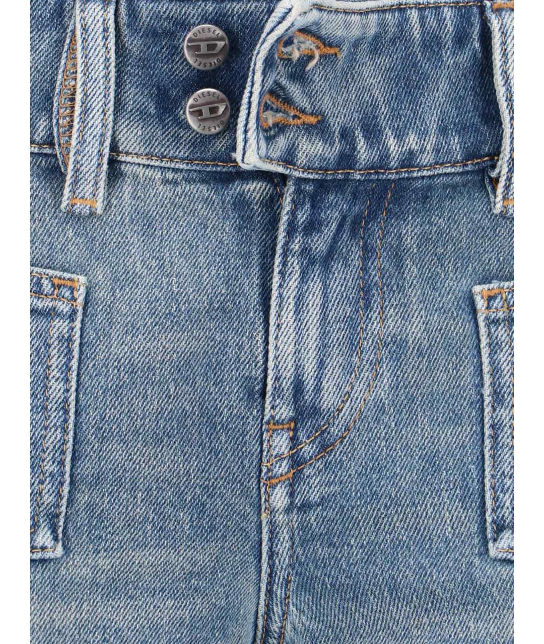 DIESEL Голубые хлопковые джинсы клеш, фото 5