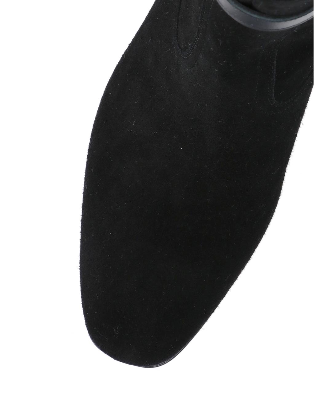 CHRISTIAN LOUBOUTIN Черные кожаные высокие ботинки, фото 5