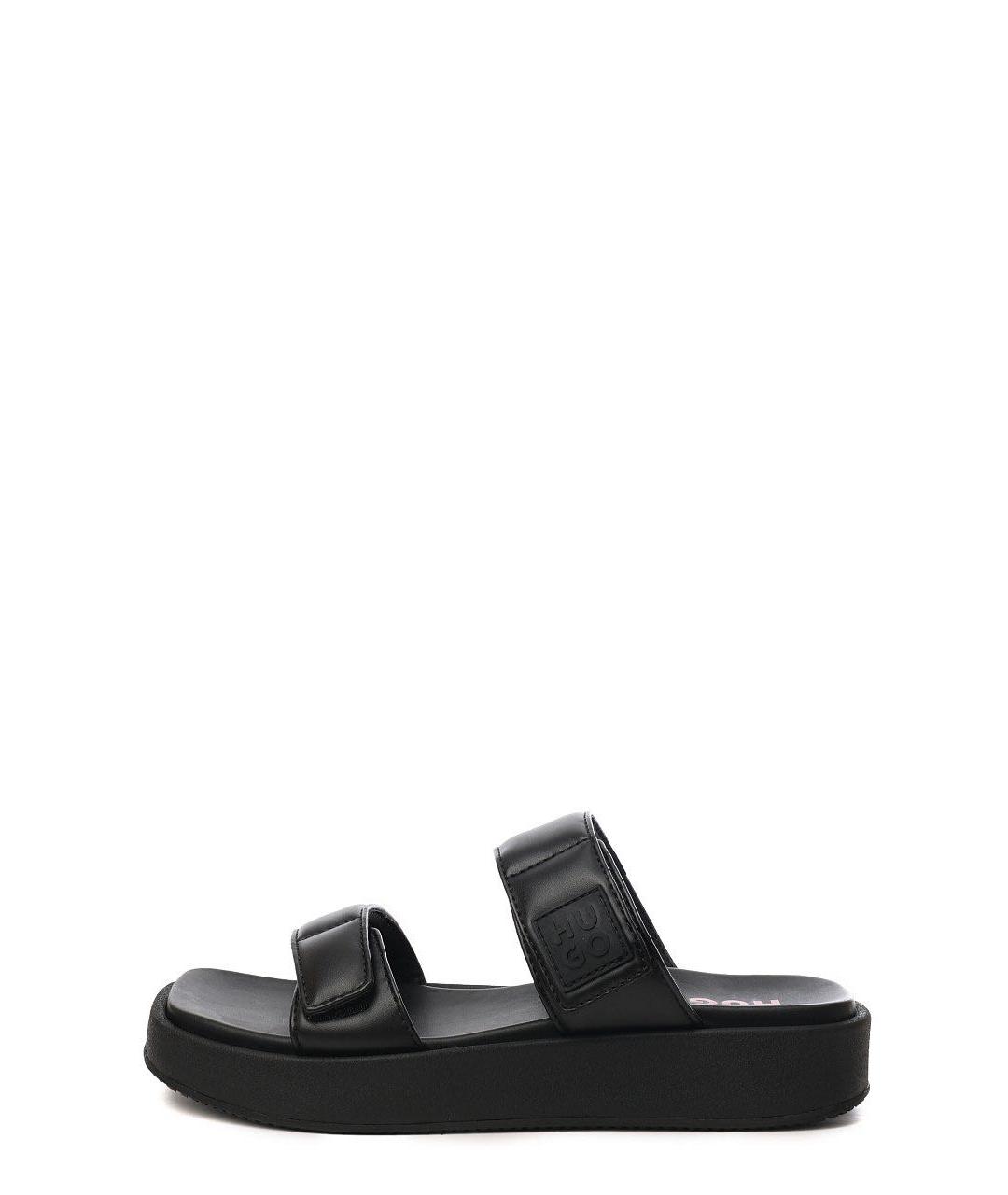 HUGO BOSS Черные шлепанцы, фото 7