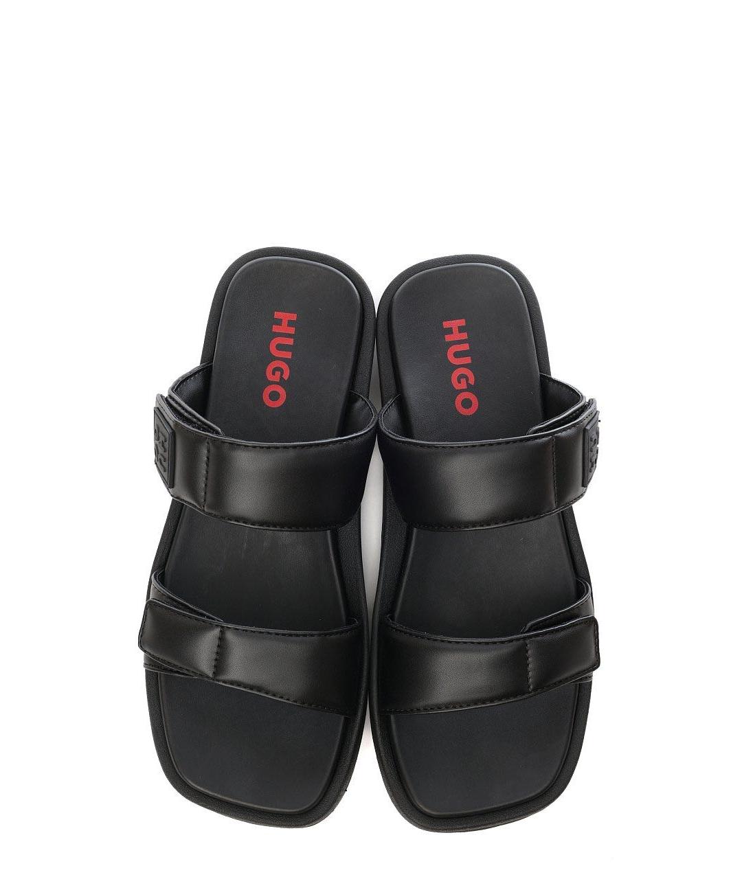 HUGO BOSS Черные шлепанцы, фото 5