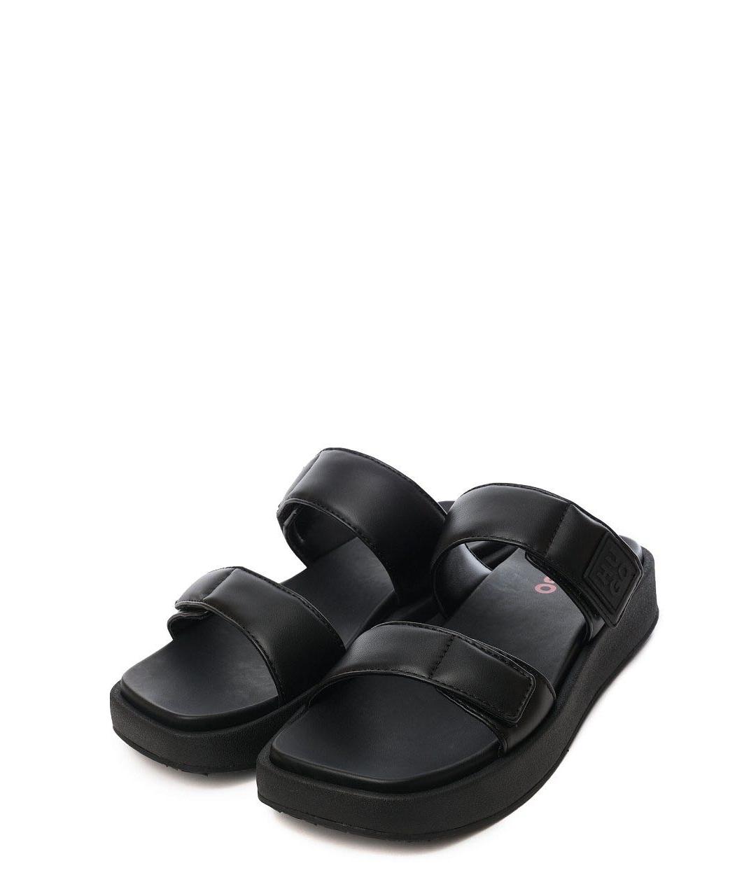 HUGO BOSS Черные шлепанцы, фото 2