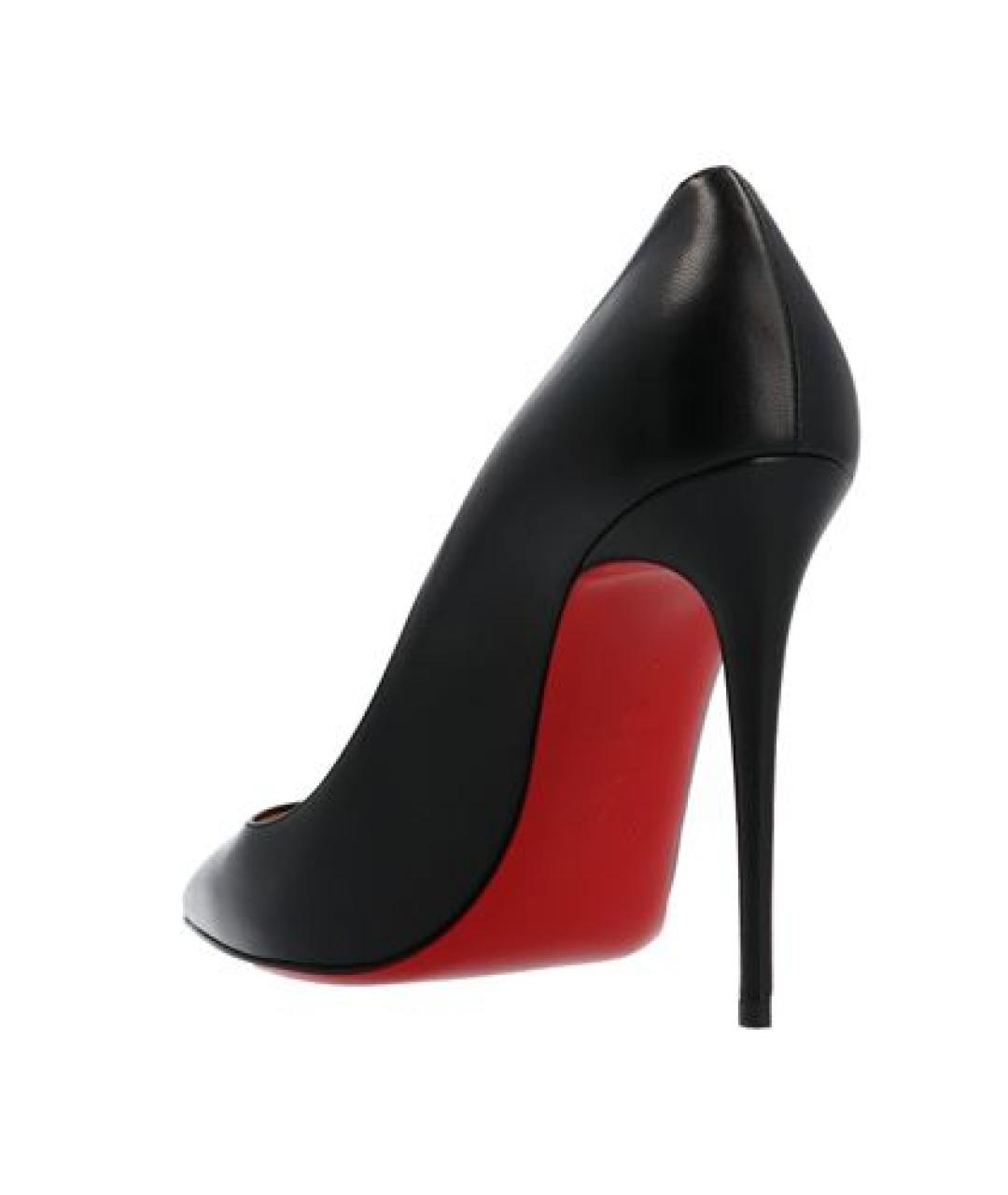 CHRISTIAN LOUBOUTIN Черные кожаные туфли, фото 2