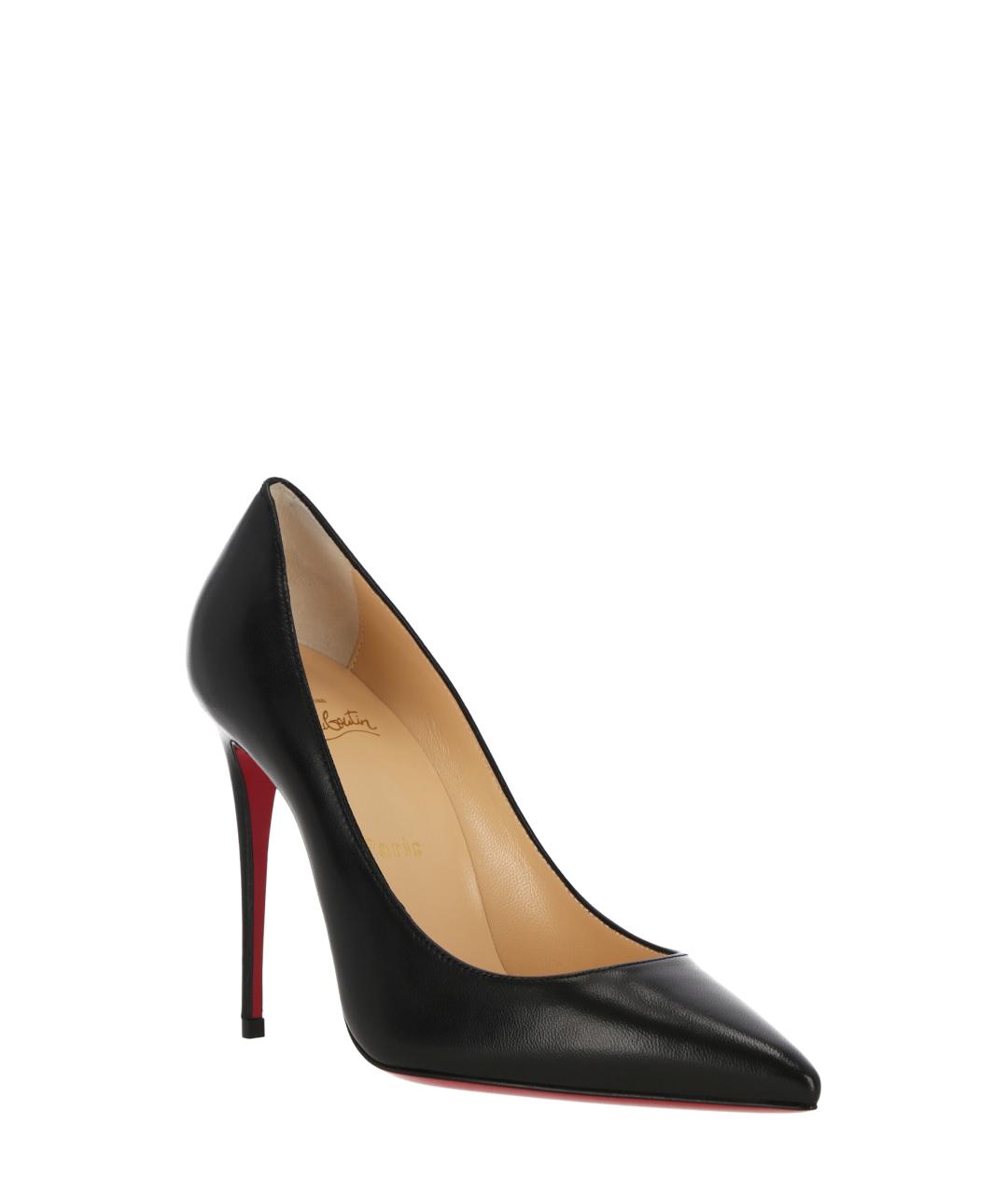 CHRISTIAN LOUBOUTIN Черные кожаные туфли, фото 3