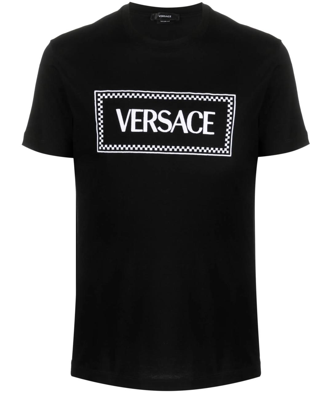 VERSACE Черная хлопковая футболка, фото 1