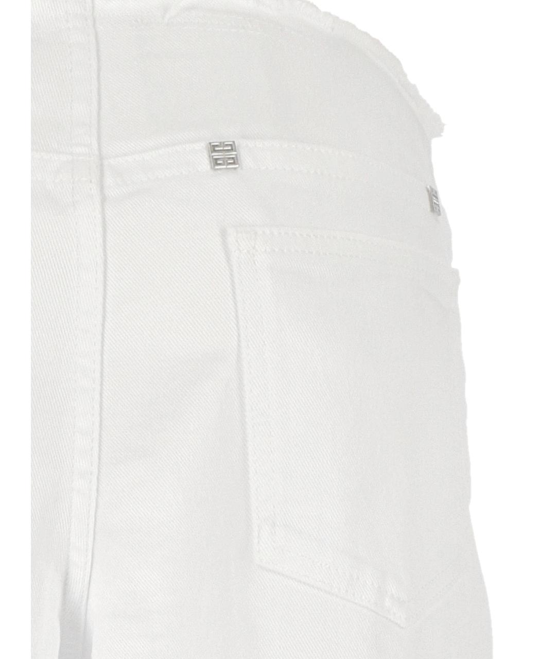 GIVENCHY Белые хлопковые джинсы клеш, фото 2