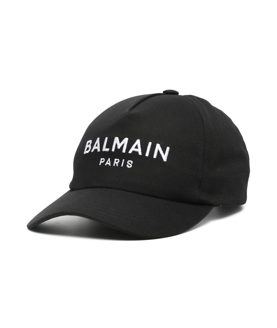 BALMAIN Черная хлопковая кепка/бейсболка, фото 1