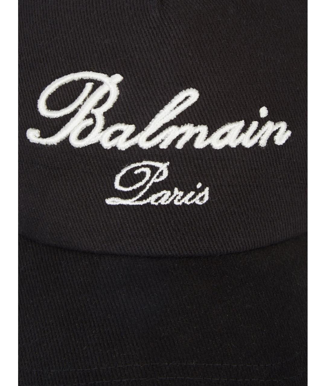 BALMAIN Черная хлопковая кепка/бейсболка, фото 4