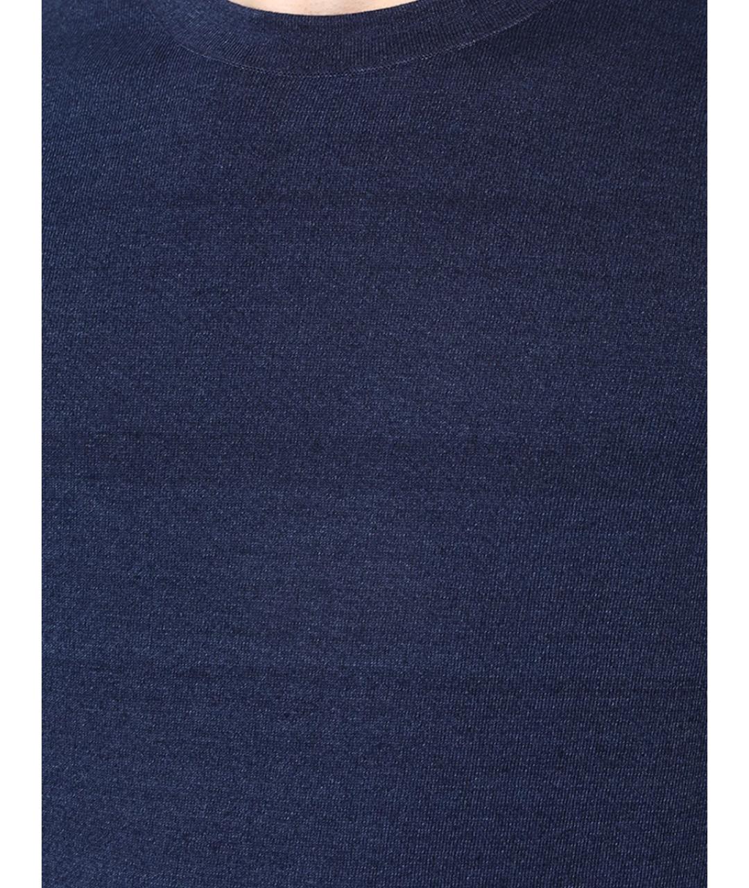 SVEVO Синее поло с длинным рукавом, фото 4