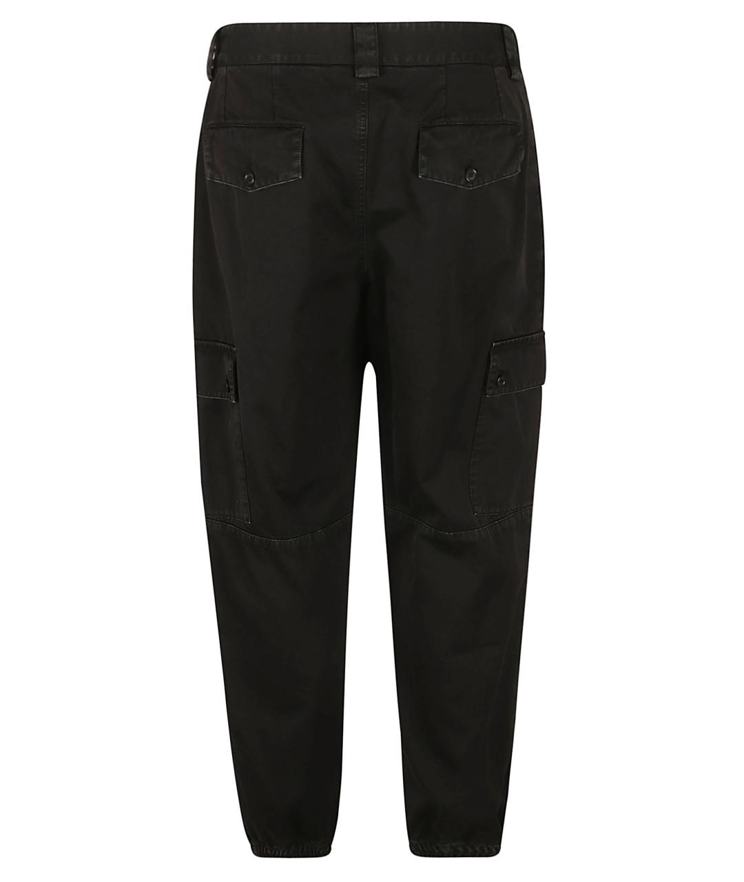 DOLCE&GABBANA Черные хлопковые повседневные брюки, фото 2