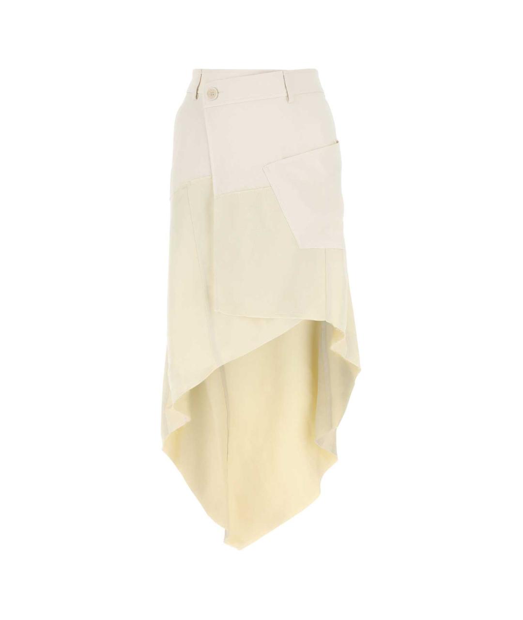 J.W.ANDERSON Белая полиэстеровая юбка миди, фото 1