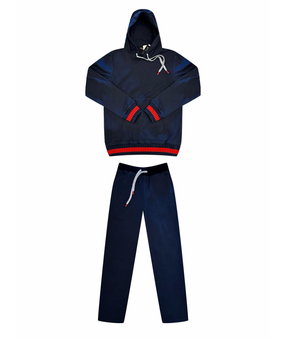 KITON Темно-синий шерстяной спортивный костюм, фото 1