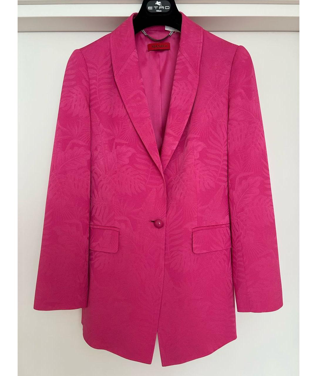 MAX&CO Розовый вискозный костюм с брюками, фото 8