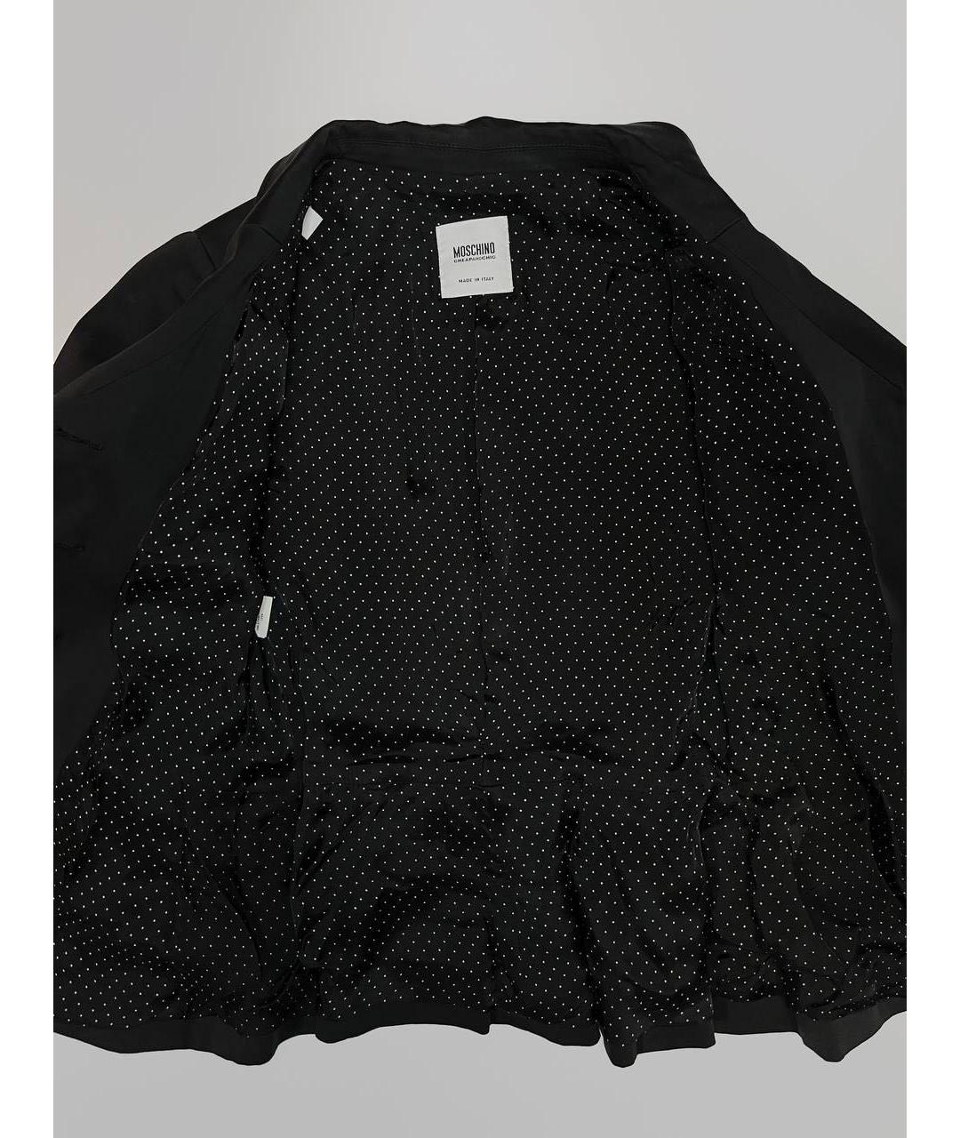 MOSCHINO Черный хлопковый жакет/пиджак, фото 3