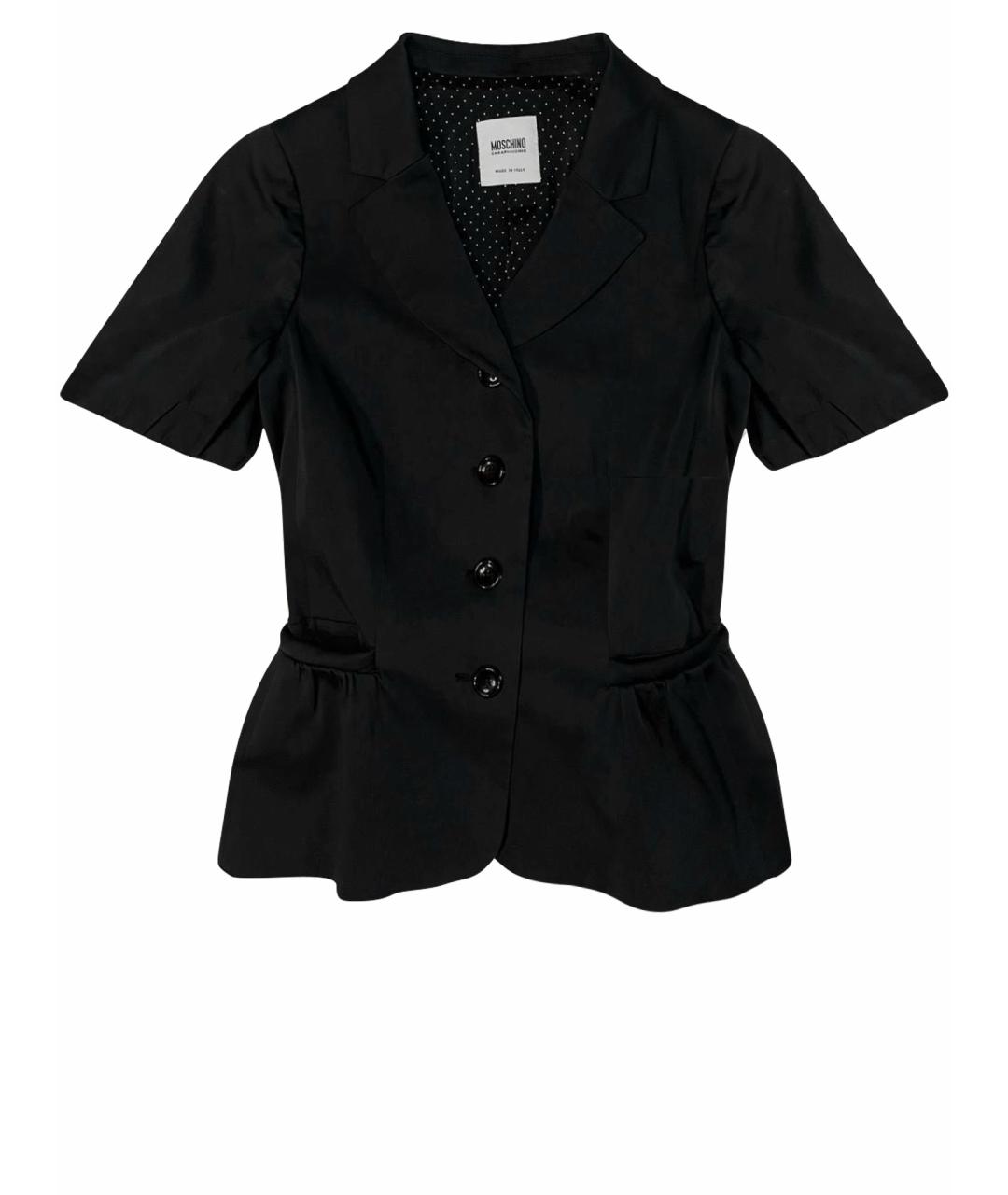 MOSCHINO Черный хлопковый жакет/пиджак, фото 1