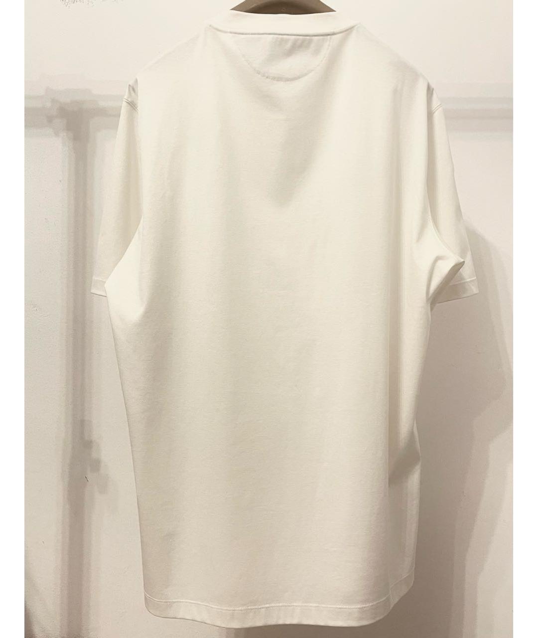 BRUNELLO CUCINELLI Белая хлопковая футболка, фото 2