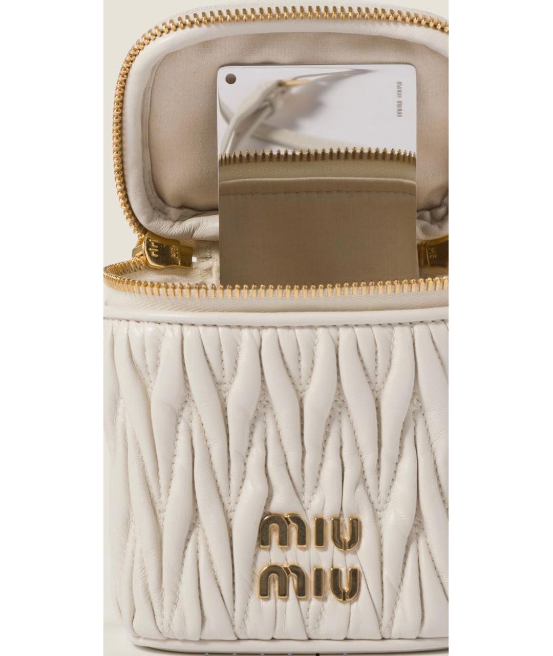 MIU MIU Белая кожаная сумка через плечо, фото 3