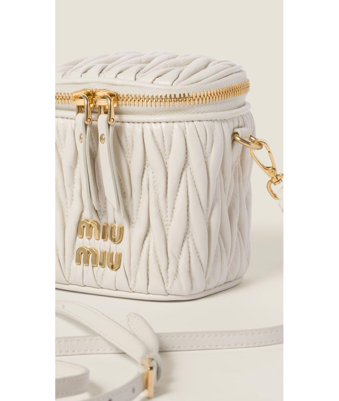 MIU MIU Белая кожаная сумка через плечо, фото 2