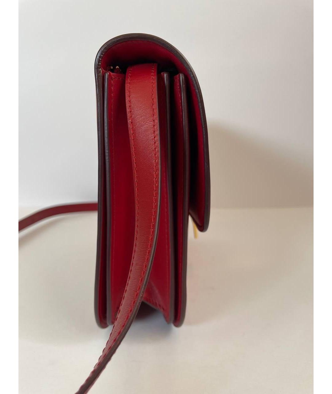 CELINE PRE-OWNED Красная кожаная сумка через плечо, фото 2