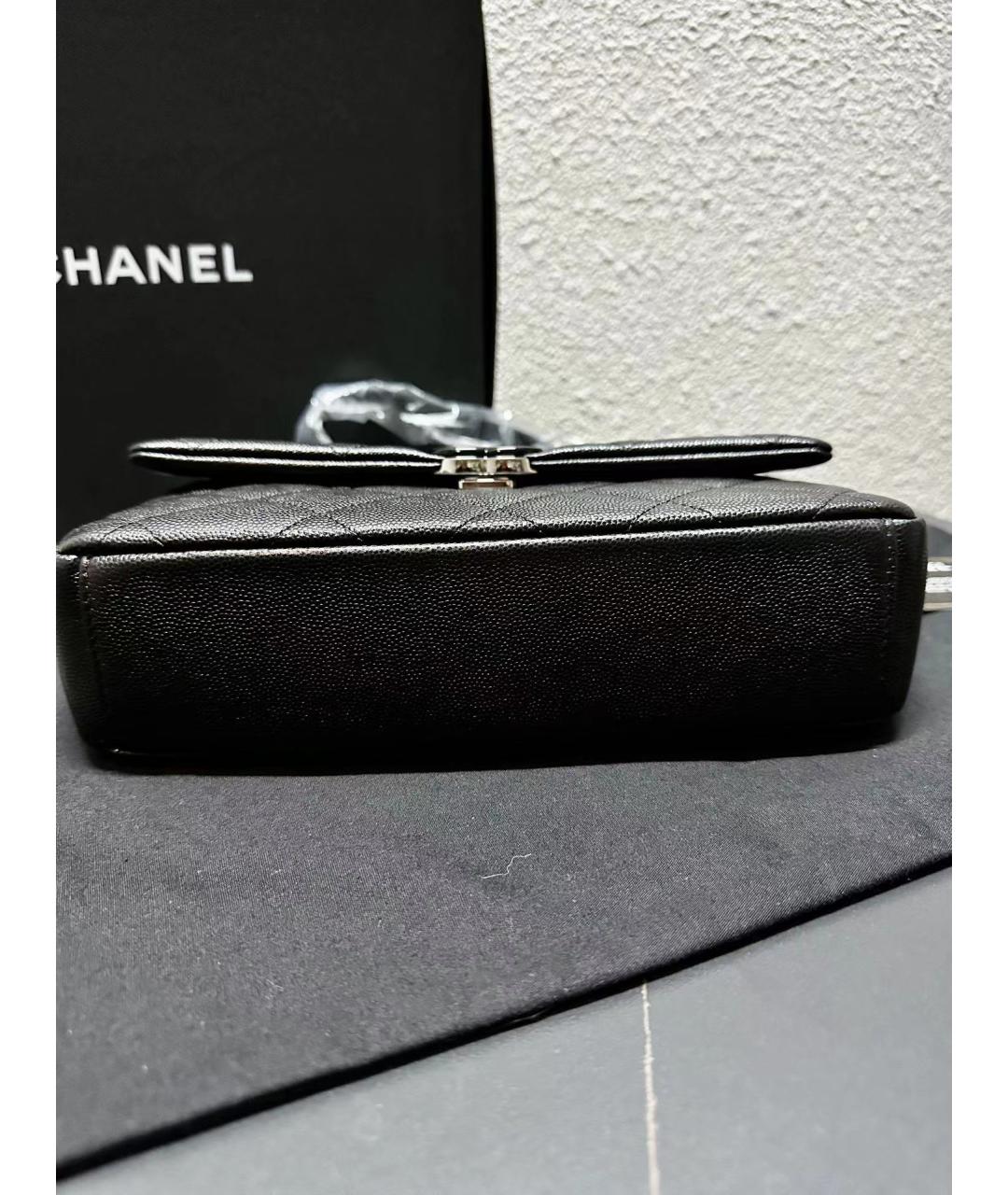 CHANEL PRE-OWNED Черная сумка через плечо, фото 4