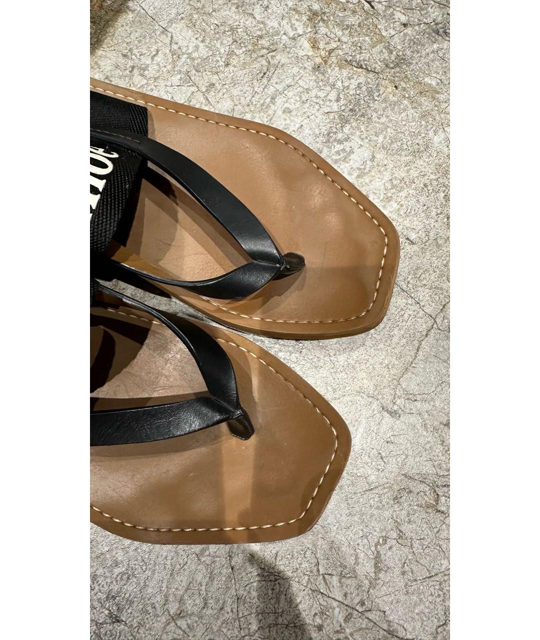 CHLOE Черные кожаные сандалии, фото 6