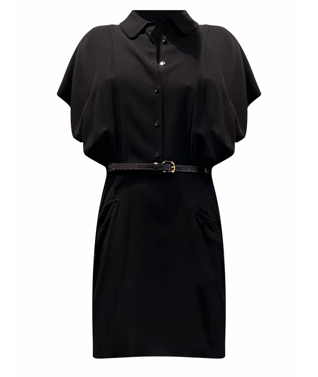 FENDI Черное вискозное повседневное платье, фото 1