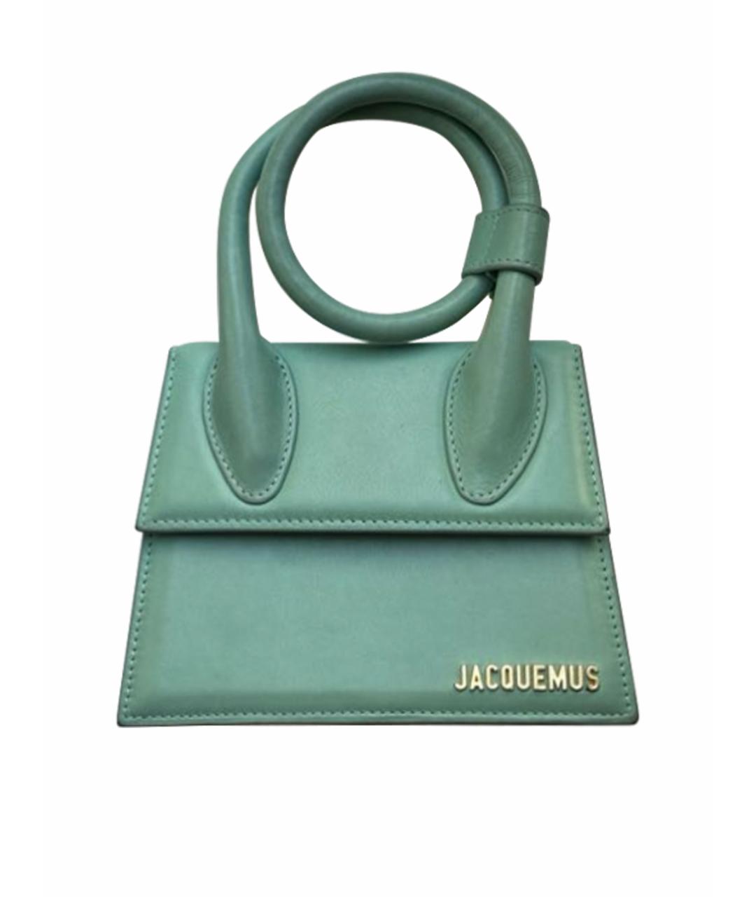 JACQUEMUS Зеленая кожаная сумка через плечо, фото 1