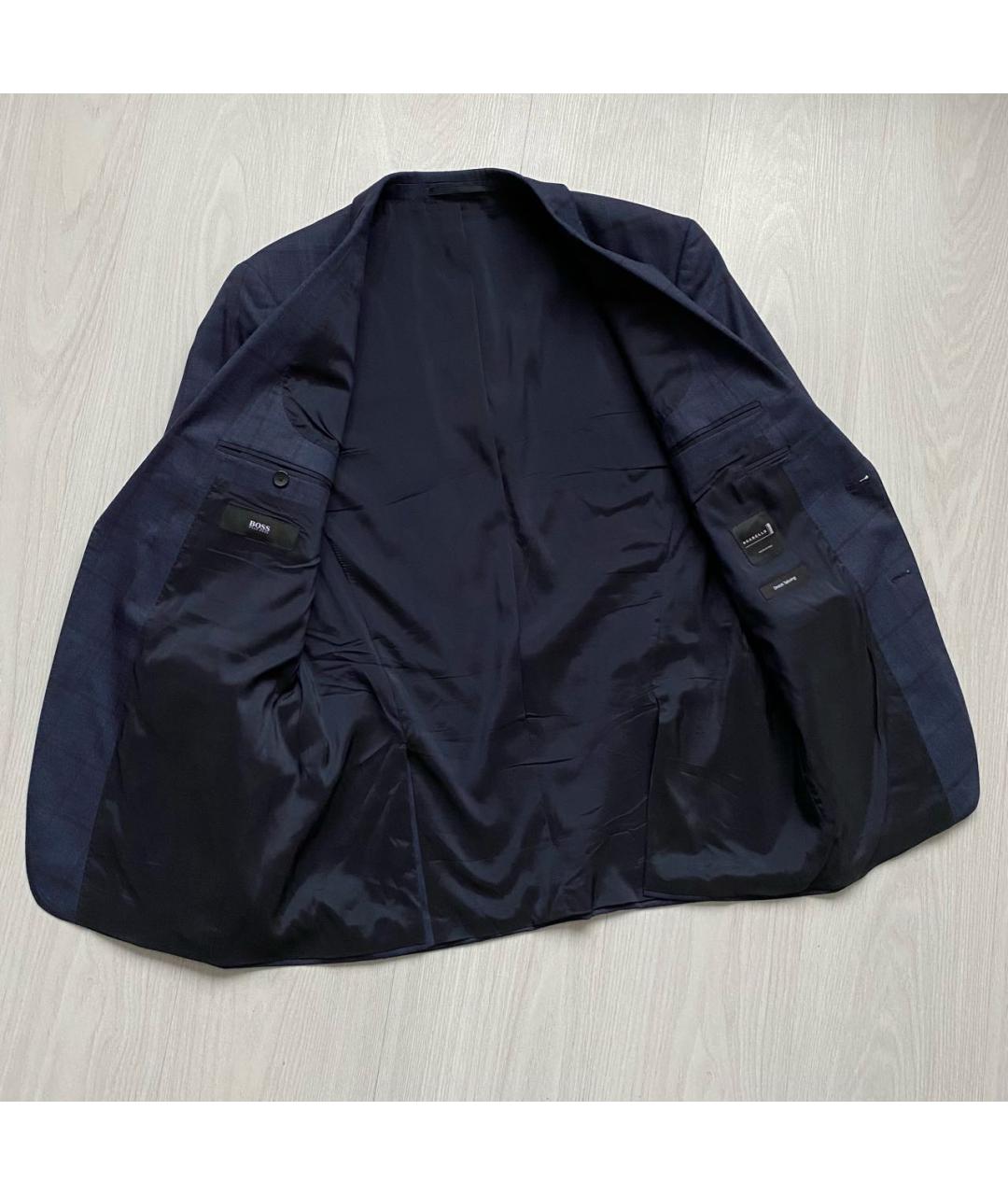 HUGO BOSS Темно-синий шерстяной пиджак, фото 4
