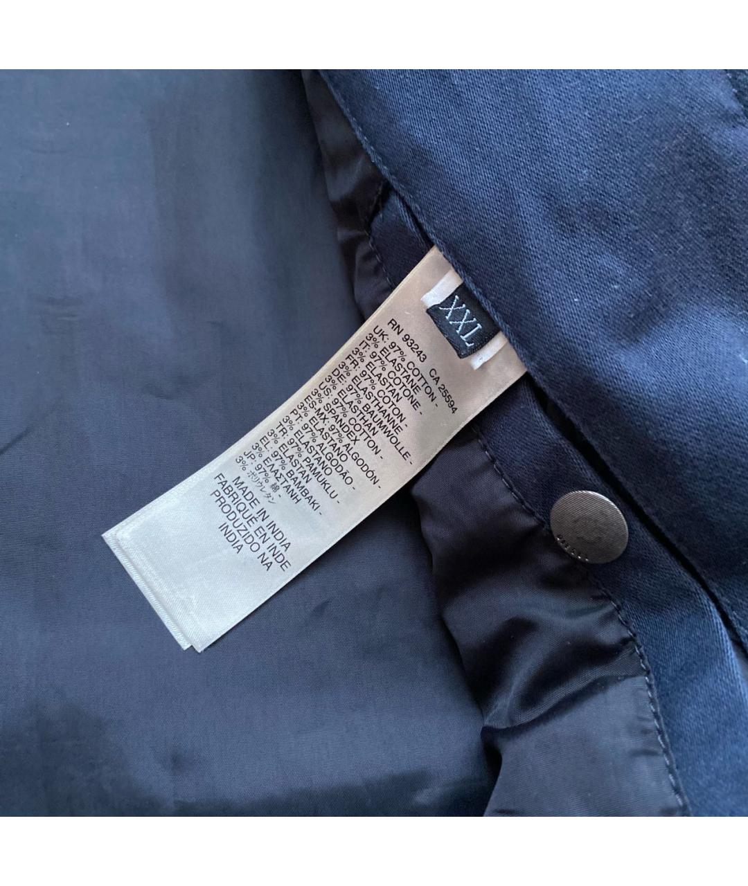 DIESEL Темно-синяя хлопко-эластановая куртка, фото 6