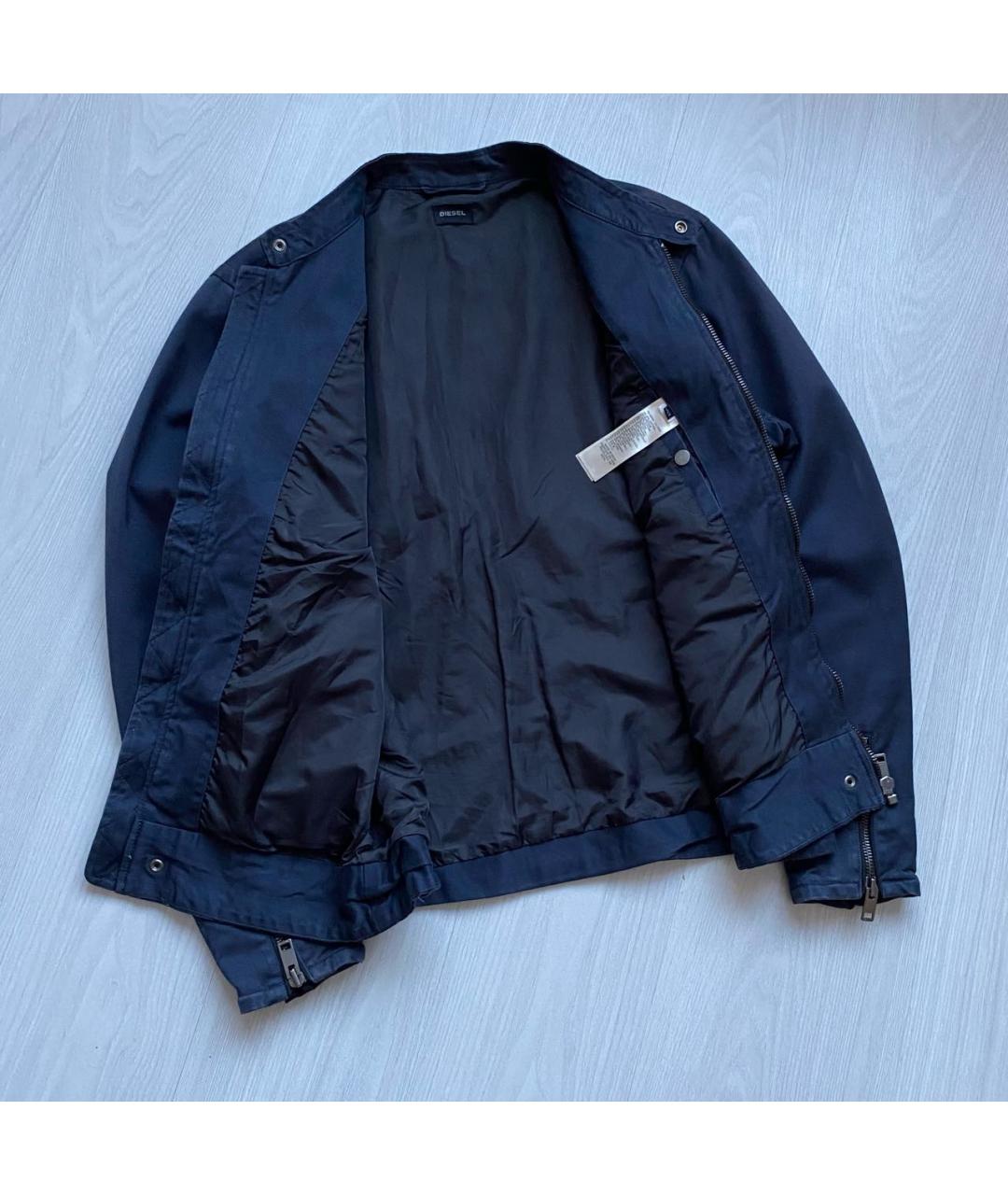 DIESEL Темно-синяя хлопко-эластановая куртка, фото 7