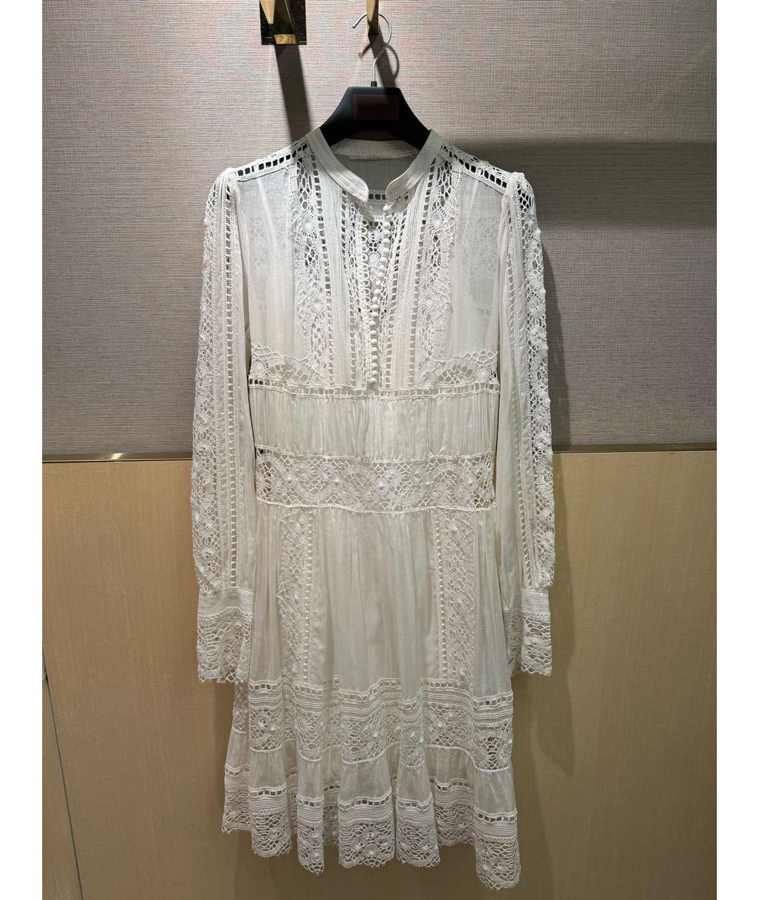 ERMANNO SCERVINO Белое хлопковое повседневное платье, фото 2