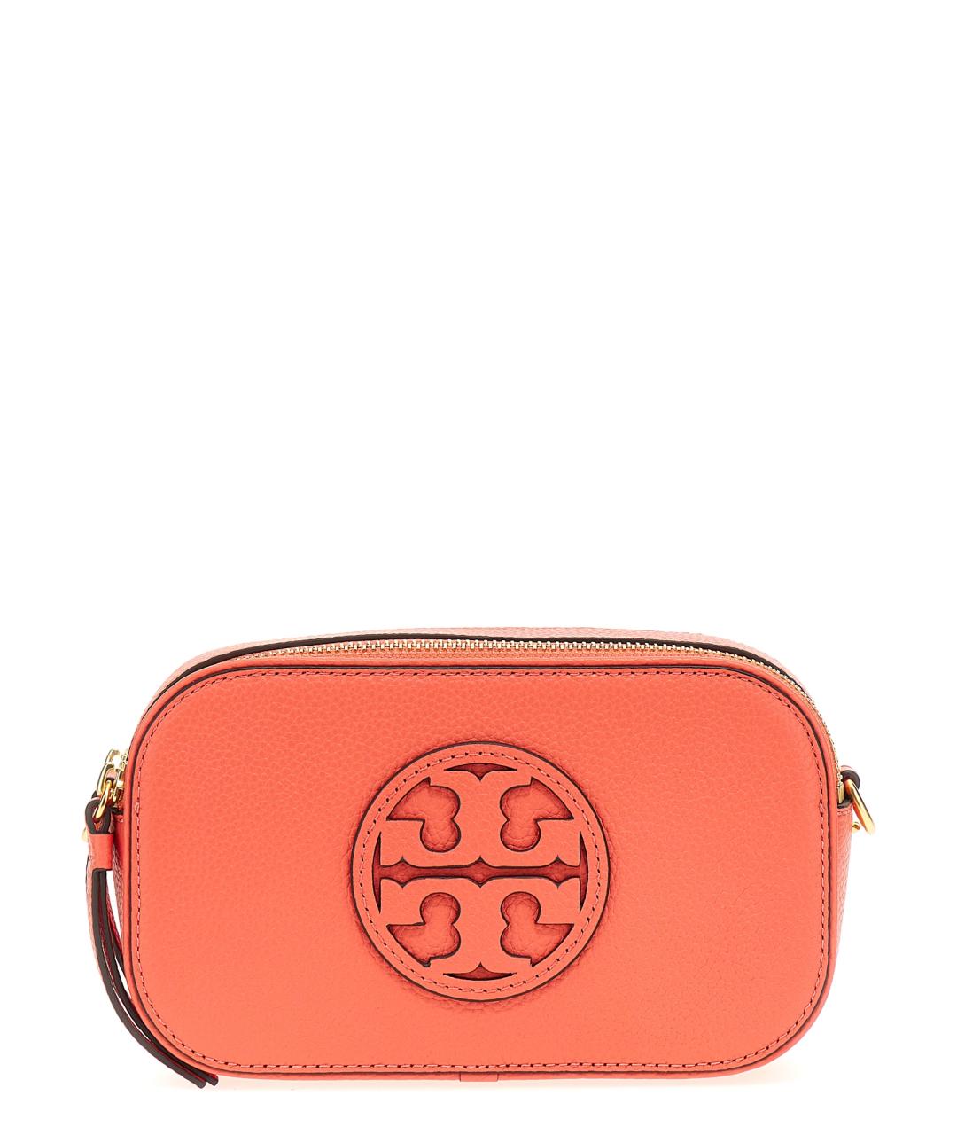 TORY BURCH Оранжевая кожаная сумка через плечо, фото 1