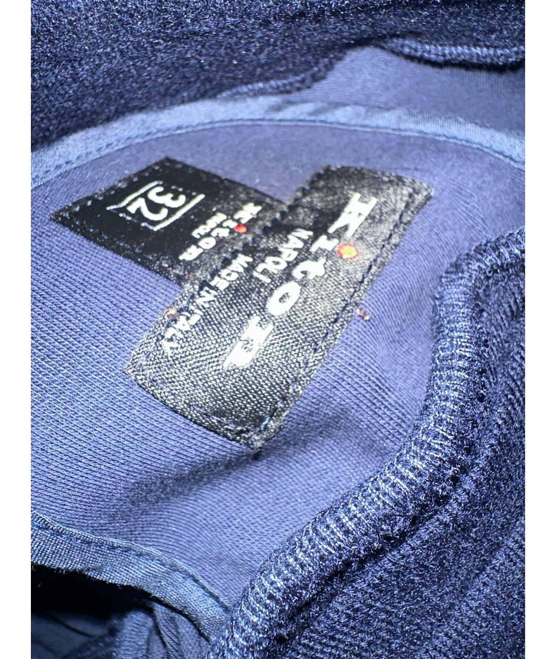 KITON Темно-синие хлопковые повседневные брюки, фото 3