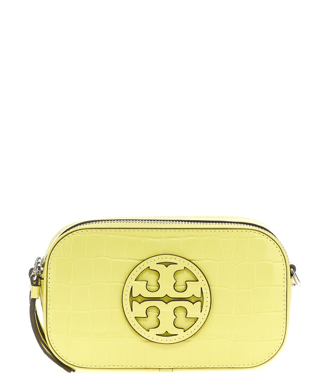 TORY BURCH Желтая кожаная сумка через плечо, фото 1