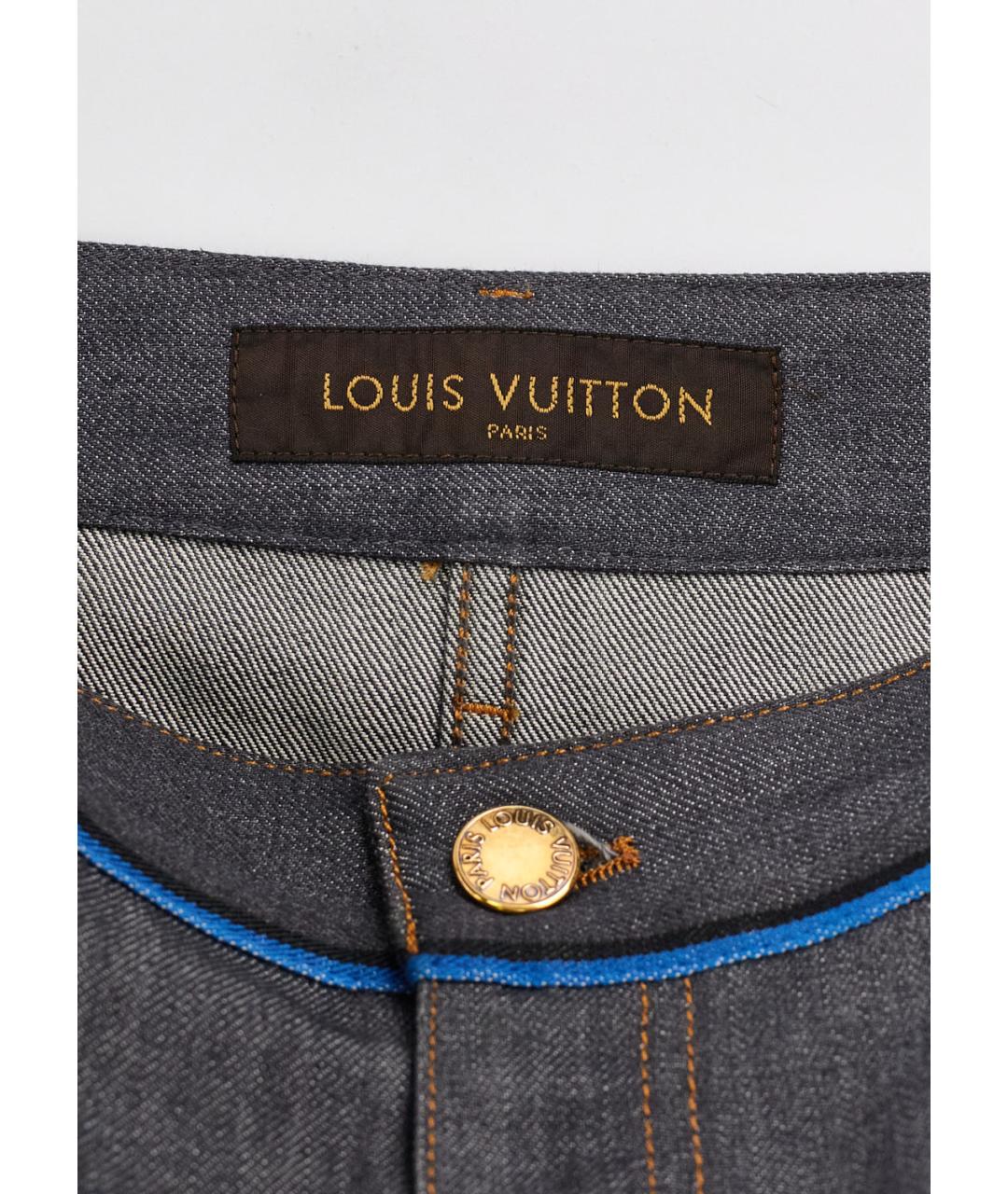 LOUIS VUITTON PRE-OWNED Серая хлопковая юбка мини, фото 3
