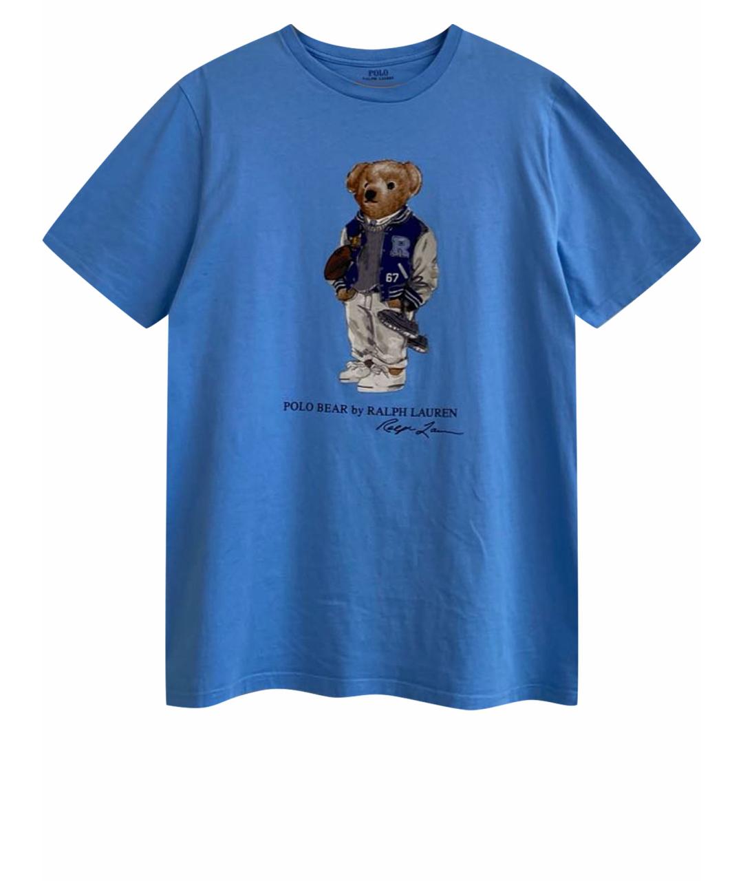 POLO RALPH LAUREN Голубая хлопковая футболка, фото 1