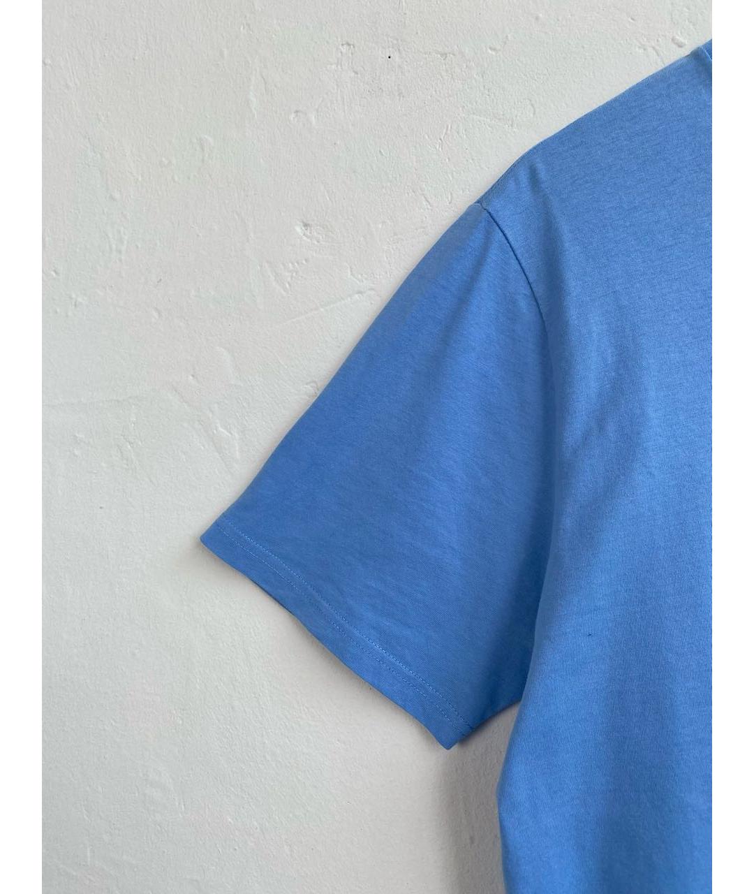 POLO RALPH LAUREN Голубая хлопковая футболка, фото 6