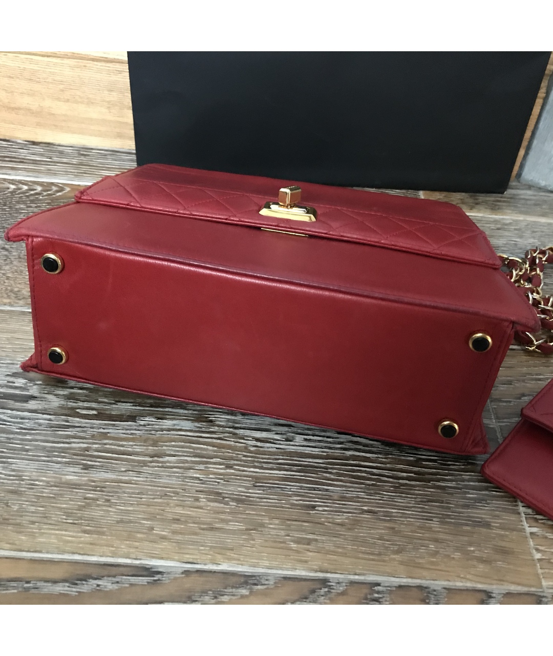 CHANEL PRE-OWNED Красная кожаная сумка тоут, фото 2