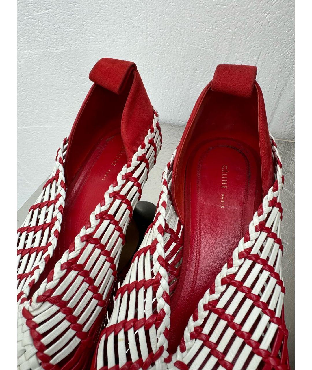 CELINE PRE-OWNED Красные кожаные туфли, фото 2
