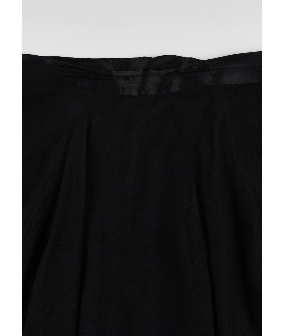 POLO RALPH LAUREN Черная шелковая юбка мини, фото 4