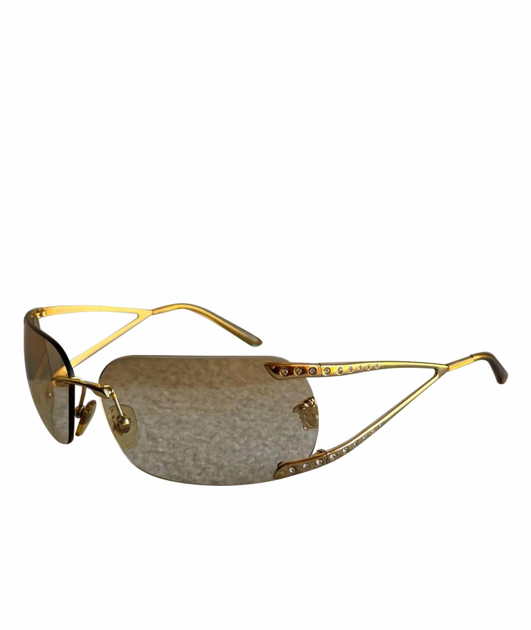 VERSACE Золотые солнцезащитные очки, фото 1