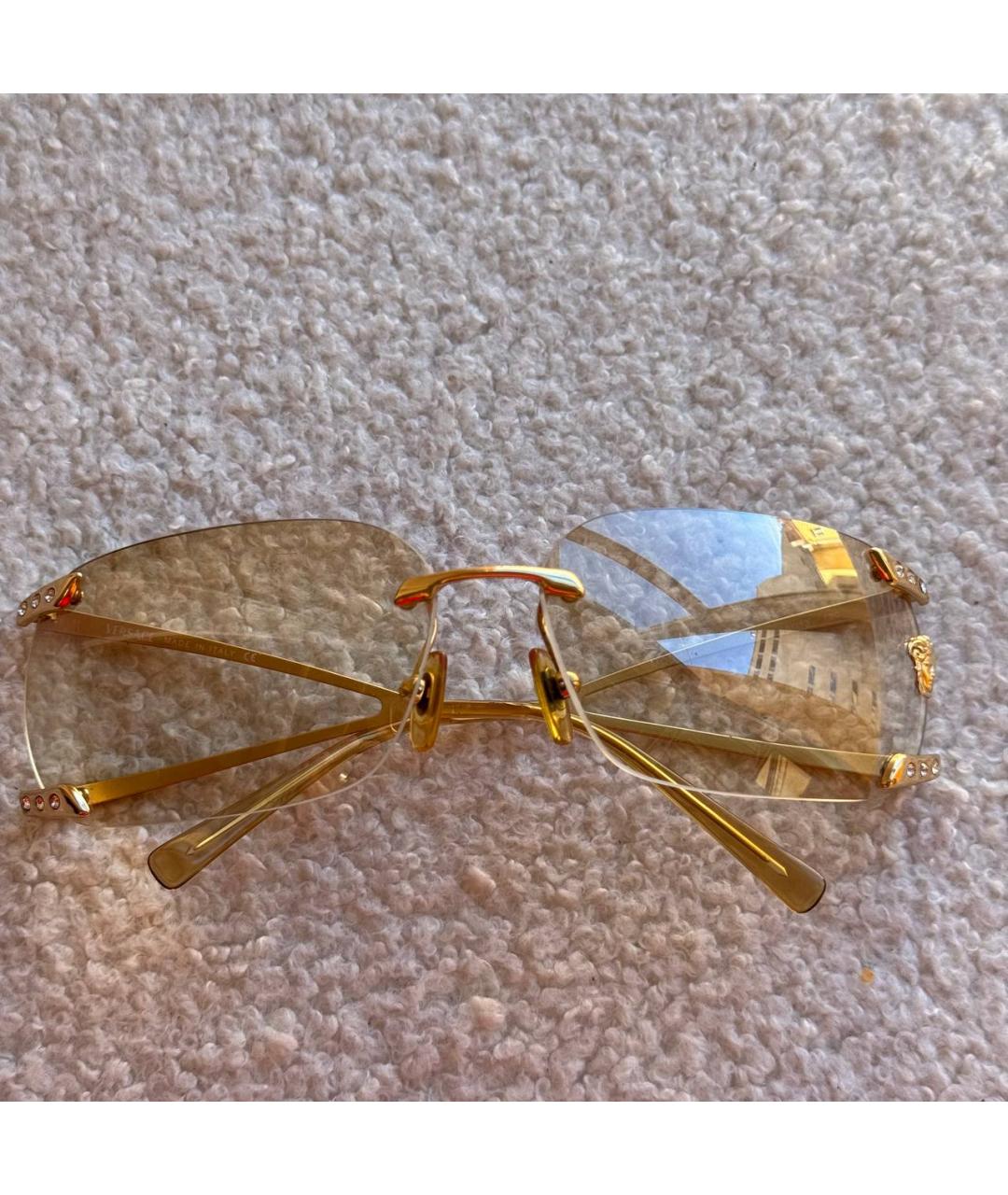 VERSACE Золотые солнцезащитные очки, фото 6