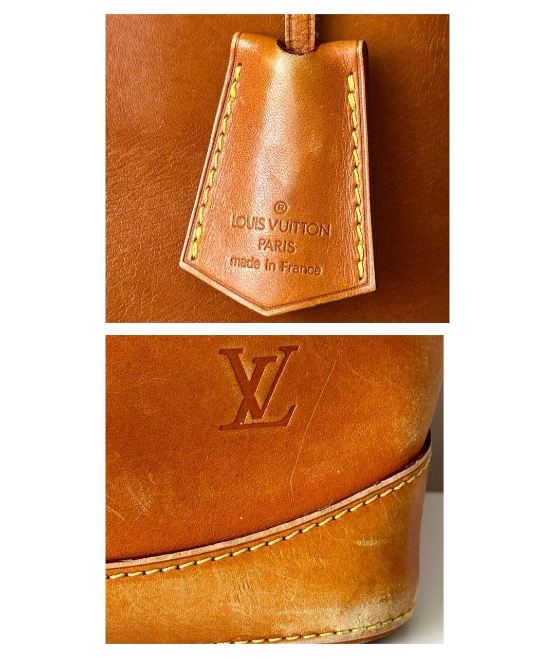 LOUIS VUITTON PRE-OWNED Оранжевая кожаная сумка тоут, фото 7