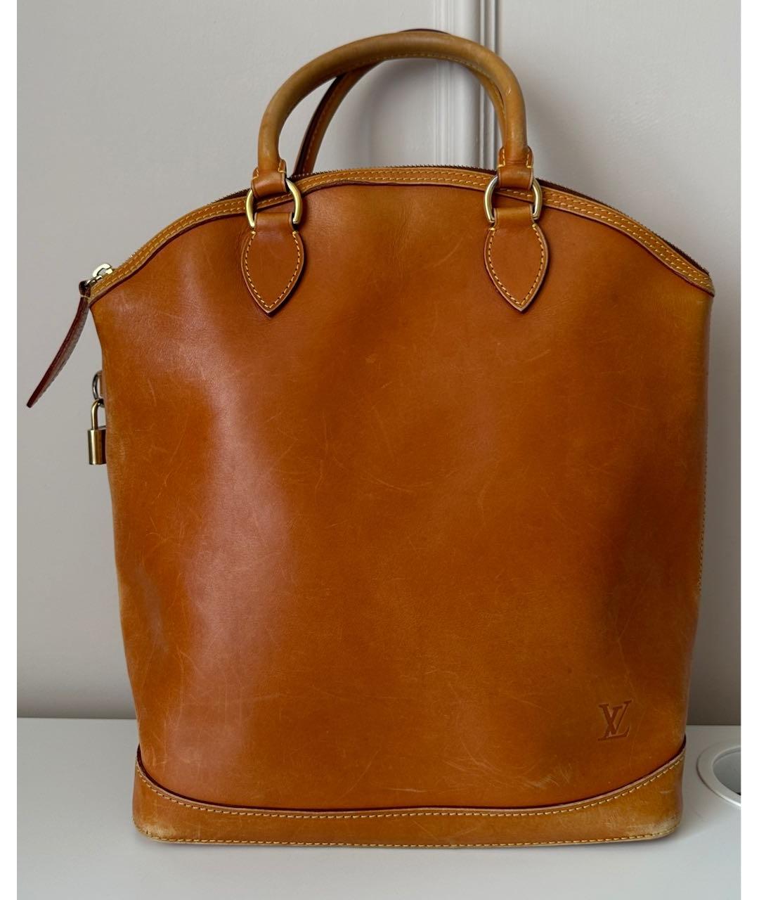 LOUIS VUITTON PRE-OWNED Оранжевая кожаная сумка тоут, фото 2