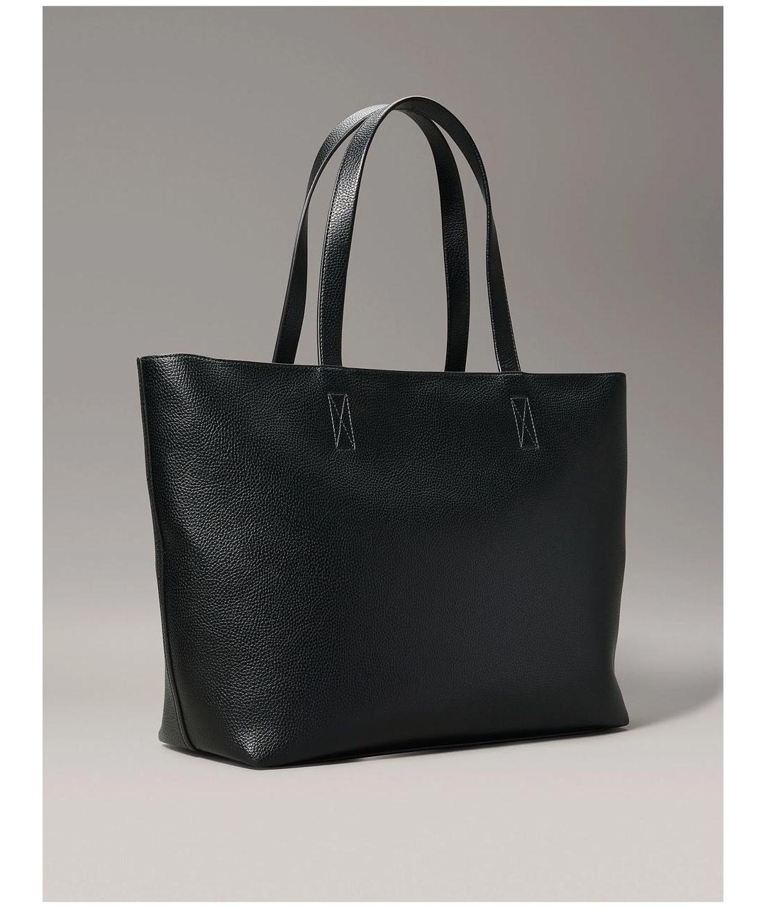 CALVIN KLEIN Черная сумка тоут, фото 4