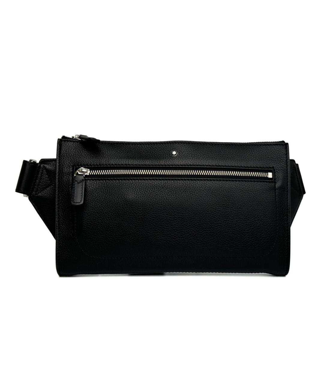 MONTBLANC Черная кожаная сумка на плечо, фото 1
